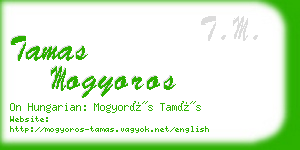 tamas mogyoros business card